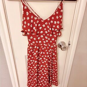 Xhilaration Rusty Orange Floral XS Dress